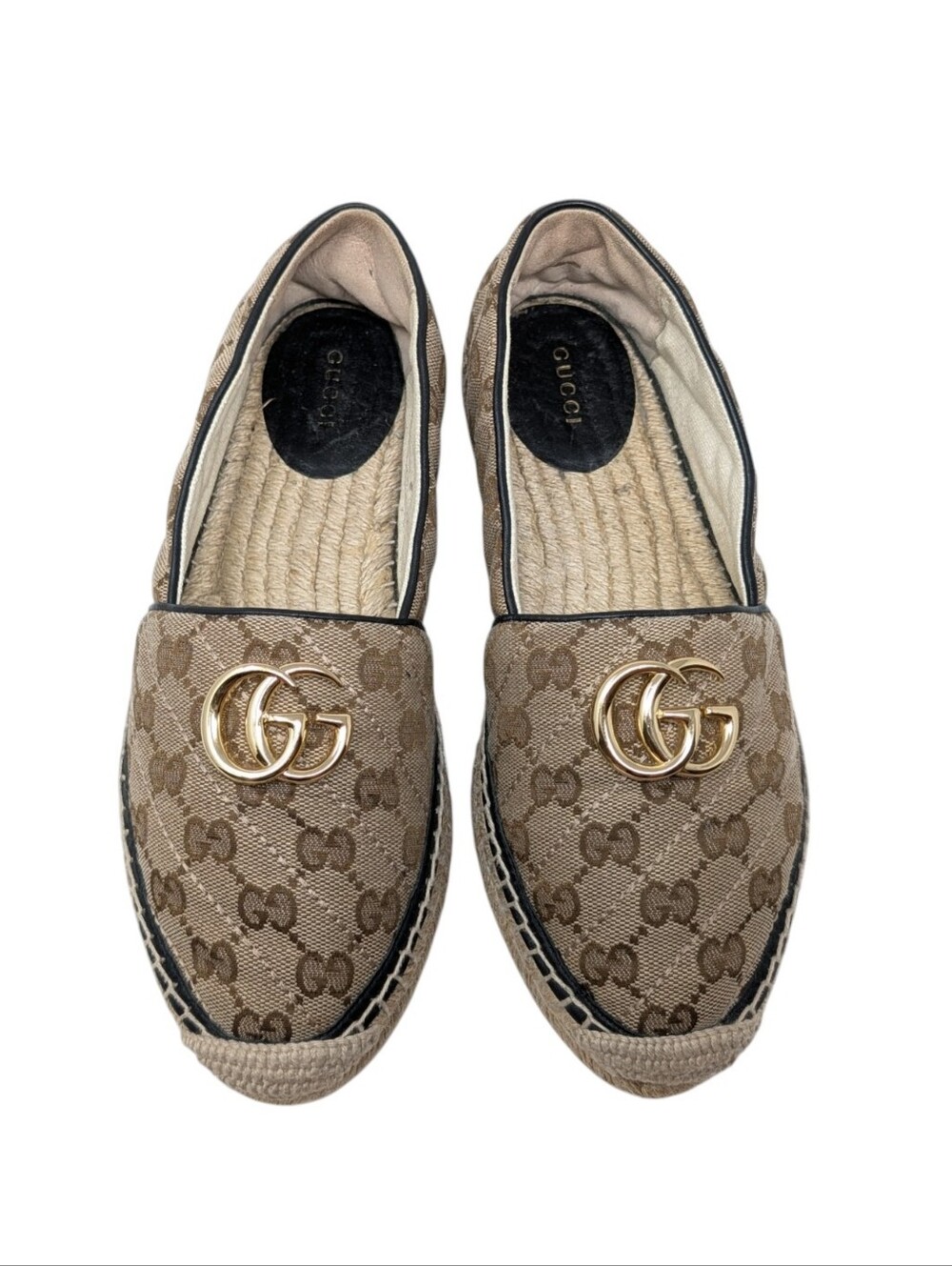 Gucci GG Marmont Monogram Matelasse Canvas Espadrille Size EU 38.5
